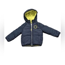 Boys Carter's Hooded Puffer Jacket Coat Size 2T Blue & Yellow EUC Jongens jack price