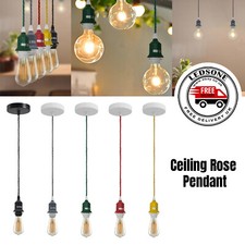 Ceiling Rose Fabric Flex Hanging Pendant Lamp E27 Holder Light Fitting Lightings Baby Kamer Ceiling Lamp price