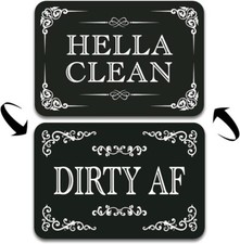 Dishwasher Magnet  "Hella Clean"  "Dirty AF"  works on ALL dishwashers Dishwashers price