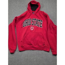 Ohio State Buckeyes J America Hoodie Mens Medium Red Embroidered Pullover NCAA Outdoor Jas price