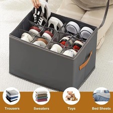 Shoe Storage Box Organizer 12 Pair Foldable with Clear Lid for Wardrobe Shoe Opbergen Box price