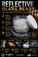 Reflective Glass Beads 1 oz For Paint Signs Crafts and Art Make Reflective Paint Kralenverf price