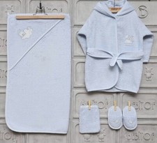 Baby Set Of 4 - Bathrobe, Towel, Washcloth And Slippers Baby Bathrobe price