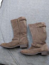 Lands End Boots Girls Size 3M Brown Suede Mid Calf Riding Side Zip Boots Meisjes laarzen price