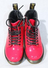 Dr Doc Martens Red 1460 T Combat Boots Youth Kids Girls Size 9 Lace Up Zip Meisjes laarzen price