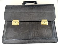 Vintage 1980s leather briefcase "diplomat" Czechoslovakia Soviet export : unused Heren Briefcase price