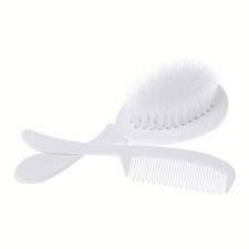Hair Brush Baby Comb White Soft Gentle Safe Newborn Infant Care Kids Baby haarborstel-kam price