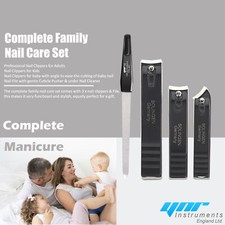 Family Nail Care Set Adult Child Baby Nail Clippers with Glass Nail File & Case Baby Nail Clippers price
