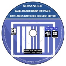 Advanced Label Maker Create Design Labels Barcodes Business Edition CD Rom PC Label Maker price