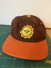 Big Bug press Corduroy Sun Baby Hat - One Size - Brown And Orange Made In LA Baby Hoed price