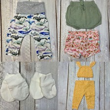 Bundle New Baby Size 0000 Cotton Pants Shorts Scratch Mitts Hat Boho Baby Hoed price