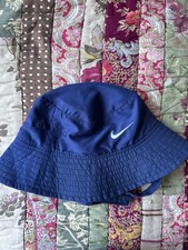 Nike Hat Bucket Fitted Infant Baby One Size Blue UPF 40+ Sun Protection Baby Hoed price