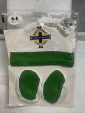 Northern Ireland Soccer Association Irish Set Football Baby Kit Hat Boots 0-6 Mo Baby Hoed price