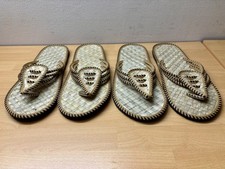 Damen Herren Unisex Zehentrenner Bambus Sandalen Pantoletten Größe 39-44 Unisex Sandalen price