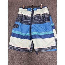 Kanu Surf Swim Trunks Kids Size M 10/12 Blue Striped Board Shorts Cargo Pocket Jongens strandkleding price