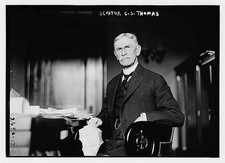 Colorado Senator Charles Spalding Thomas,1913,seated at desk,frowning Kantoor Bureau price