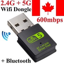 USB WiFi Bluetooth 4.2 Wireless Adapter Network Dongle 600Mbps Windows 2.4G/5G Wireless Adapter price