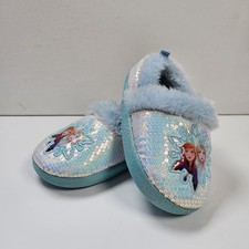 Disney Frozen 2 Girls Slippers Size 9/10 Elsa Anna Toddler Plush Sequin Faux Fur Meisjes slippers price
