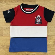 Next 1982 Baby Red White Blue Colour Block T-Shirt 3-6 Months Baby Shirt price