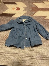 First Impressions Denim Floral Blue Button-Up Long Sleeve Baby Shirt 0-3M Baby Shirt price