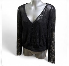 Bebe Lace Long Sleeve Top with undershirt with adjustable straps Sz S Baby ondershirt price