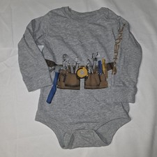 Carhartt Baby Infant 18M One Piece Tool Belt Shirt Bodysuit Undershirt Gray Baby ondershirt price