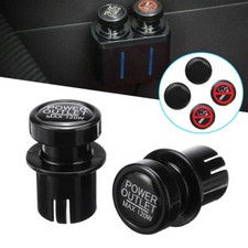 2Pcs Black 12V 21mm Car Cigarette Lighter Plug Outlet Cover Cap Socket Accessory Stopcontactafdekking price