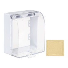 Electrical Outlet Cover 1-Gang, Transparent 4.53 x 4.02 x 2.48in Stopcontactafdekking price