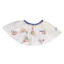 Zara Baby Skirt Girls 12-18M Ivory Rainbow Tulle Elastic Waist Twirl Party Tutu Baby Skirt price