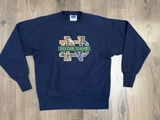 Vtg 90s Notre Dame Fighting Irish Paisley Print Embroidered Crewneck XL USA Dames sweatshirt price
