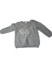 Baby sweater Just One You Fox Face Sweater size 9 months gray. Baby trui price