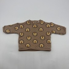 Pl.Baby Sweater Toddler Boys Size 3M Brown Lion Aop .#45194 Baby trui price