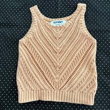 Old Navy Baby Sweater Vest Size 18-24 Months Peach Cotton Knit Baby trui price