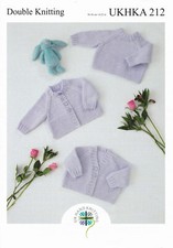 UKHKA 212 Baby Sweater & Cardigans Knitting Pattern In DK 14-22" (36-56cm) Baby trui price