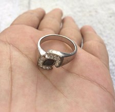 Vintage New Colored Stone Ring 925 Sterling Silver Unique Shaped Size 8.5 Gekleurde steen Ring price