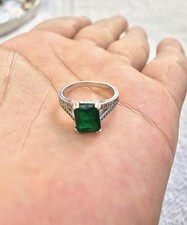 Vintage New Colored Stone Ring 925 Sterling Silver Unique Shaped Size 5.5 Gekleurde steen Ring price