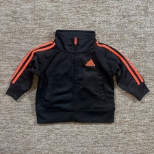 Adidas Baby Boys Black Orange Full Zip Track Jacket 3 Months Tracksuit Top Baby trainingspak price