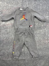 Jordan Grey Baby Tracksuit Set 12M Multicolor Logo Baby trainingspak price