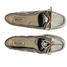 Sperry Womens Boat Shoes Size 8 Gray Tan Lace Memory Foam Coastal Grandmacore Dames Boat Schoenen price