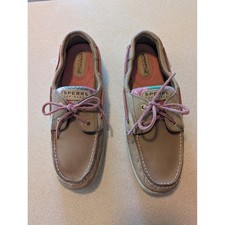 Sperry Top-Sider Womens Boat Shoes Tan Leather Pink Sequin Loafers Multi Color Dames Boat Schoenen price