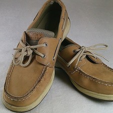 Sperry Top-Sider Tan Leather Mesh Boat Shoes Womens 8.5 M 9774829 Nautical Flats Dames Boat Schoenen price