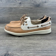 Sperry Top-Sider Womens Boat Shoes Tan Brown Canvas Lace Up STS81857 Size 7.5 Dames Boat Schoenen price