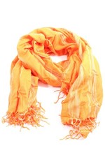 LANCASTER Sjaal met franjes Dames Sjaal oranje-wit elegant Sjaal price