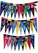 NBA Mini Pennants 4"x9" Basketball Pick Your Team Banner Flag Decor Flags & Pennants price