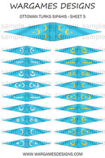 10mm Ottoman Turks Sipahis Flags & Lance Pennants - Sheet  5 Flags & Pennants price