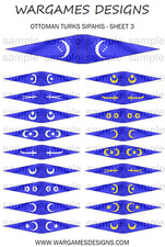 15mm Ottoman Turks Sipahis Flags & Lance Pennants - Sheet  3 Flags & Pennants price