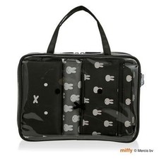 Miffy Dick Bruna Travel Pouch Set 4pcs Black Clear Bag Cosmetic Case Hapi+tas Travel Tas price