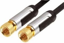 F Type Lead Flylead 2 Mtr Gold  Satellite High Quality OFC Cable  Plug/Plug Satellite Kabel price