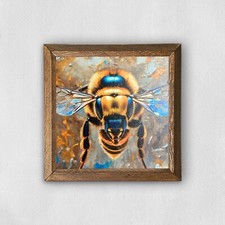 Vivid Bee Natural Stone Wall Art Handmade Wooden Frame Home Decor Gift Natural steen Muur kunst price
