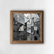 Abstract Aura Wall Art Wooden Framed Wall Decor Print On Natural Stone Cozy Gift Natural steen Muur kunst price